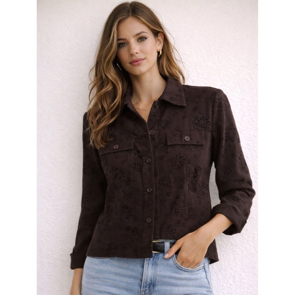 Vintage Sheer Black Floral Jacket – Sport Collection Stretch